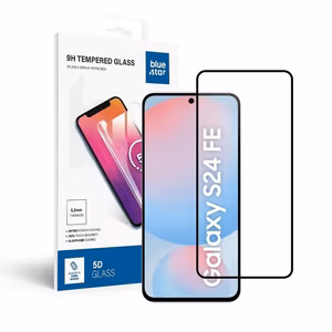 Karastatud klaas to Samsung Galaxy S24 FE (full glue / Ümbris friendly) sinine Star 5D must
