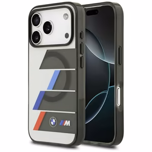 BMW M IML Metal Buttons Tricolor Lines MagSafe Ümbris jaoks iPhone 17 Pro - hall