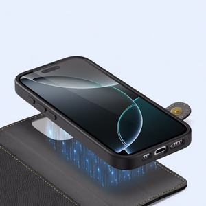 Dux Ducis Lawa Leather Ümbris jaoks iPhone 16 Pro Max - Must