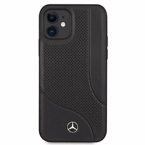 Mercedes Leather Perforated Area чехол для iPhone 12 mini - чёрный