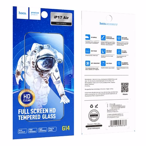 Karastatud klaas to iPhone 17 AIR Hoco HD 5D Guardian shield 10 pcs G14 must