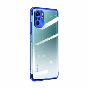 Selge värviga ümbris geel TPU galvaaniline raam kate Xiaomi Redmi Note 10 5G / Poco M3 Pro sinine