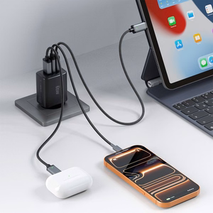 Tech-Protect NCA65W-GAN 3-portiline 65W seinalaadija - must
