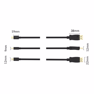 Orico XD-MDTH4 Mini DisplayPort–HDMI, 4K 30 Hz kaabel, 3 m – must