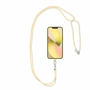 SWING (6mm) Phone lanyard, Phone pendant with adjustable length / cord length 165cm (max 82.5cm in the loop) / on the shoulder or neck - hall-kollane
