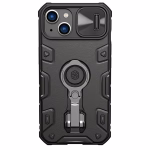 Nillkin CamShield Armor Pro Magnetic Case iPhone 14 Plus MagSafe soomustatud kaitsekaane statiivirõngas must