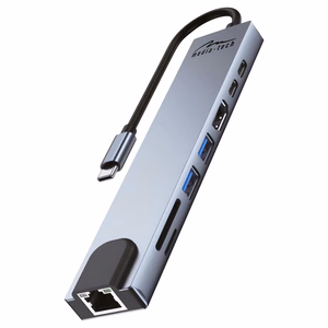 Media-Tech Хаб USB 8-в-1 Giga LAN MT5046