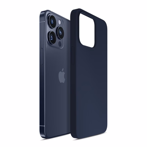 3mk Silicone Ümbris jaoks iPhone 16 Pro - Tumesinine