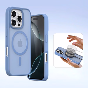 Dux Ducis Lawa Leather Ümbris jaoks iPhone 16 Pro Max with Detachable Magnetic Wallet - Sinine