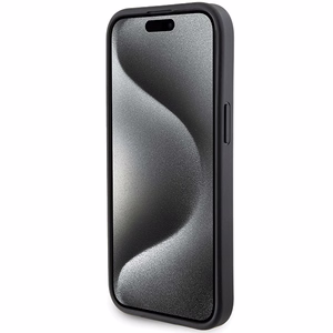 Karl Lagerfeld Gripstand Saffiano Karl&Choupette Pins чехол для iPhone 15 Plus / 14 Plus - чёрный