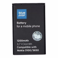Aku jaoks Nokia 3100 / 3650 / 6230 / 3110 Classic 1200 mAh Sinine Star Premium
