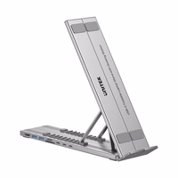 UNITEK ADJUSTABLE LAPTOP STAND + HUB