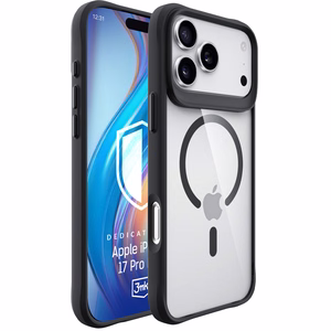 Чехол 3mk Satin Armor MagCase для iPhone 17 Pro Max - прозрачный чёрный