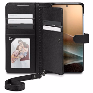 Spigen Wallet "S" Ümbris jaoks Samsung Galaxy S25+ - must
