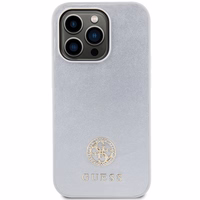 Guess Strass Metal Logo ümbris jaoks iPhone 15 Pro - hõbedane