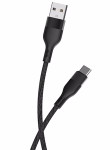 Maxlife MXUC-07 кабель USB - USB-C 1,0 m 3A черный нейлон