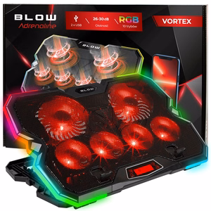 6 ventilaatori VORTEX RGB sülearvuti jahutusalus