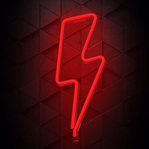 Neon LED Light BOLT punane Bat + USB FLNE06 Forever Light
