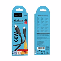 Silicone Kaabel USB C to USB C Hoco 3A 60W 1 m X124 must