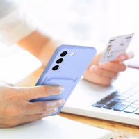 Ümbris jaoks Samsung A35 5G Card Ümbris lilla