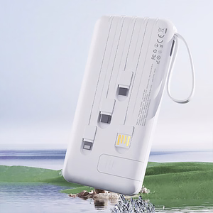 Dudao K11 Pro 20000mAh Powerbank sisseehitatud kaablitega - valge