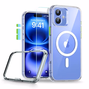 ESR Classic Pro Set Halolock MagSafe iPhone 16 Ümbris - läbipaistev