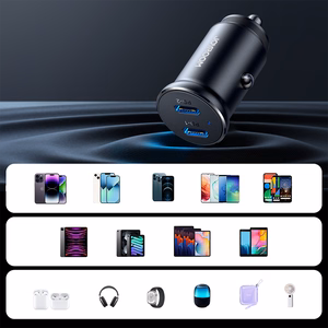 Joyroom JR-CCN06 30W 2x USB-C Metal Mini Car Laadija - must