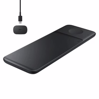 Samsung Trio EP-P6300TBEGEU 3in1 inductive Laadija jaoks phone / Galaxy Watch / Buds - must + mains Laadija + kaabel