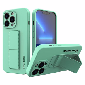Wozinsky Kickstand Case iPhone 13 mini silikoonist ümbris koos statiiviga mündi värvi