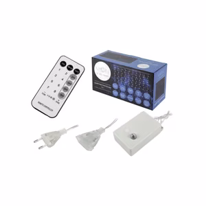 MOON Light curtain 240 LED, 2x3 m, 8 functions, 230 V, remote-controlled, warm valge light