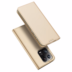 Dux Ducis Skin Pro Ümbris Xiaomi 13 Pro Flip Card Wallet kuldne Stand