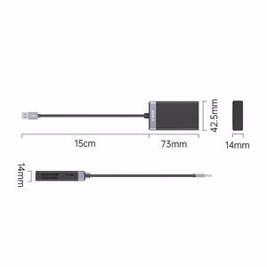 Orico CL4D-A3 mälukaardilugeja USB-A 3.0, SD/microSD/CF/MS, 5 Gbps – must ja hõbedane