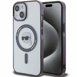 Karl Lagerfeld KLHMP15SHKHNOTK iPhone 15 6.1" läbipaistev hardcase IML Karl`s Head MagSafe