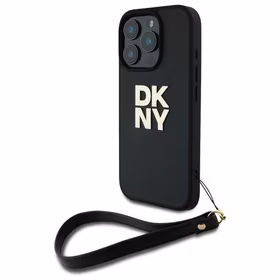 DKNY Wrist Strap Stock Logo iPhone 16 Pro Max Ümbris - Must