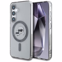 Karl Lagerfeld Button Karl & Choupette Heads Printed Logo MagSafe Samsung Galaxy S25 ümbris must