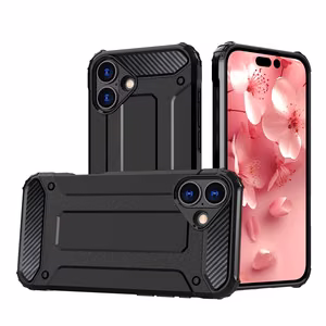 Чехол Hybrid Armor для iPhone 16 Plus - чёрный