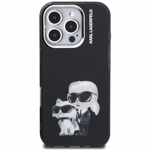 Karl Lagerfeld IML Aquarelle Karl & Choupette & Logo iPhone 16 Pro Ümbris must