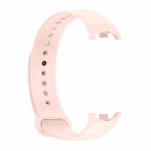 СИЛИКОНОВЫЙ РЕМЕШОК MI BAND 8/M8 (1). СВЕТЛО-РОЗОВЫЙ