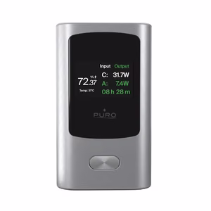 Puro 45W 10000mAh USB-A USB-C Akupank koos Display - hall