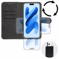 WONDER COMMON Universal Book Case (SIZE M) for Samsung S21/S10/Note/Note 2/Note 3/Huawei P30 Lite/P9/P9 Lite/Sony Xperia Z3/Z4/Z5 black