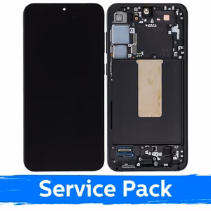 LCD komplekt ühilduv Samsung S916 S23 Plus raamiga / Phantom Black (grafiit) / (Service Pack)