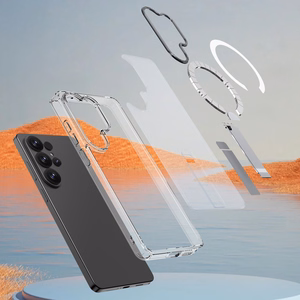 Чехол Hybrid Armor X с подставкой и MagSafe для Samsung Galaxy S26 Ultra - прозрачный