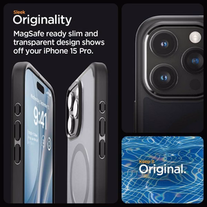 Spigen Чехол Ultra Hybrid Mag совместимый с MagSafe для iPhone 16 Pro морозный чёрный