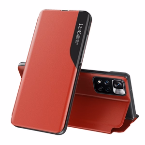 Чехол-книжка Eco Leather View элегантный с функцией подставки Poco M4 Pro 5G красный