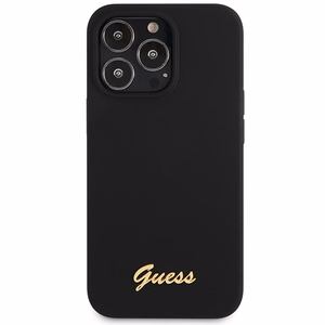 Guess GUHCP13XLSLMGBK iPhone 13 Pro Max 6.7" must/must hardcase Silicone Script kuldne Logo