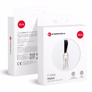 Pendrive 32GB USB 3.2 Gen 1 (USB A) Forcell F-Data Metal hõbedane