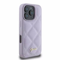 Guess Quilted Metal Logo ümbris jaoks iPhone 16 Pro - light lilla