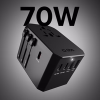 SBS Universal GaN Travel Adapter 70W 3xUSB-C 2xUSB-A with Ümbris - Must