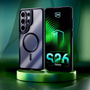 3mk Satin Armor MagCase for Samsung Galaxy S26 Ultra - läbipaistev must