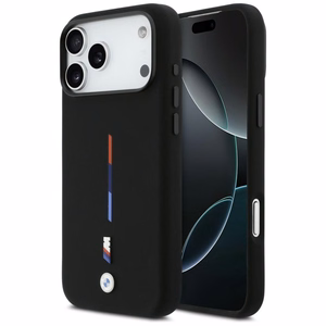 BMW M Silicon Tricolor Line MagSafe Ümbris jaoks iPhone 17 Pro Max - must